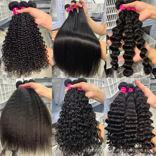 High Quality Double Drawn Raw Virgin Cuticle Aligned Human Hair Bundles,Human Hair Extension Vendors